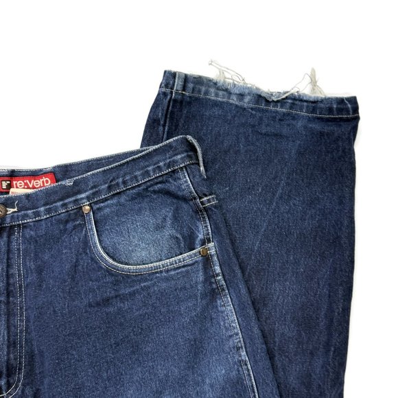VINTAGE ReVerb Jeans Mens 36 x 31 Blue Loose Baggy 90s y2k Hip Hop Fundamental - Picture 5 of 11